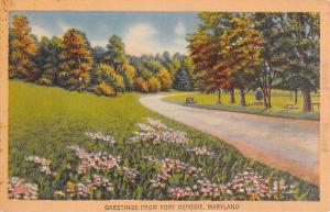 Port Deposit Maryland Spring Scenic Road Greeting Antique Postcard K72160