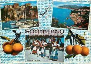 Postcard Modern Saluti da Sorrento Il porto Panorama da Capodimonte Tarantell...