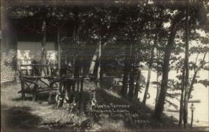 Lake Cora MI Rocky Terrace c1910 Real Photo Postcard