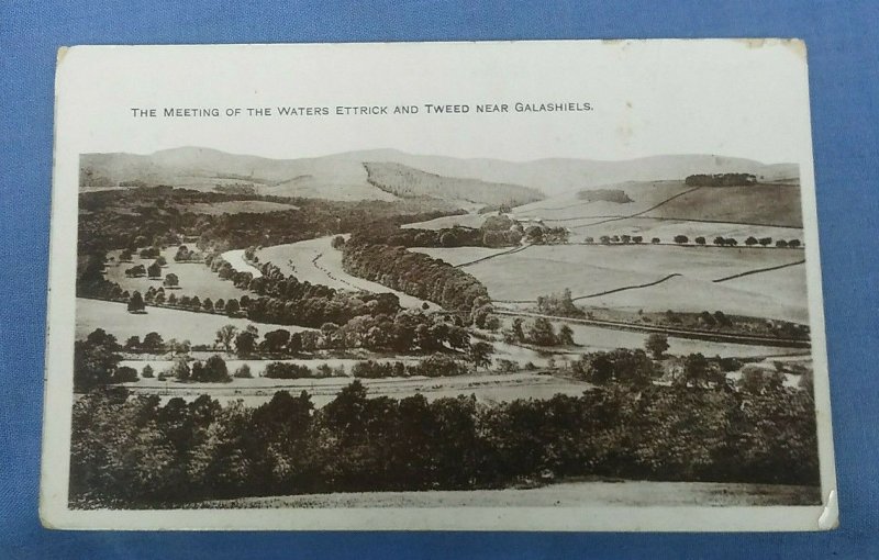 Vintage  Postcard Meeting Of The Waters Ettrick And Tweed Nr. Galashiels   E1B