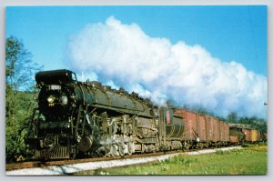 Train~Central Vermont Railway~Texas Type Locomotive No 707~Steam~1950s Postcard