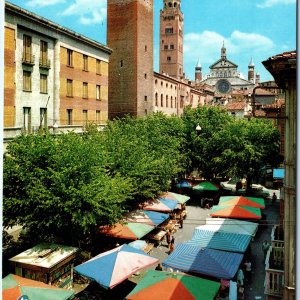 c1970s Cremona, Italy Piazza della Pace Tower Cathedral Market Chrome 4x6 PC M20