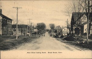 Broad Brook Connecticut CT Main Street Looking North c1910 Vintage Postcard