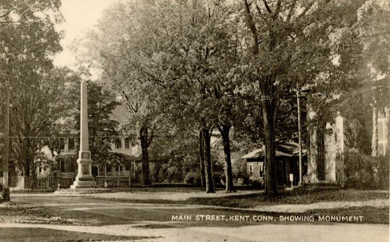 CT - Kent. Main Street showing Monument