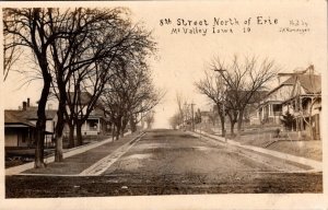 Iowa Mt Valley 8th Street North Of Erie 1910 Real Photo