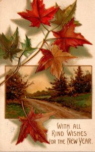 New Year With Autumn Scene 1907