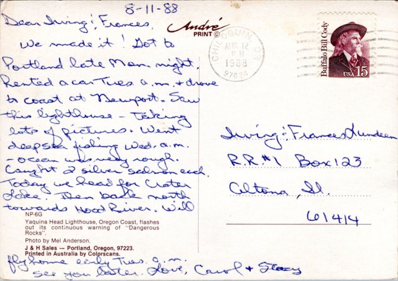 Postcard OR Newport  - Yaquina Head Lighthouse