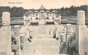 TEMPLE PEKING CHINA POSTCARD (c. 1910)