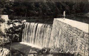 Dam at Blanchard Springs - Everton Arkansas AR Cancel Real Photo Postcard