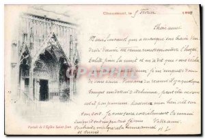 Postcard Chaumont Old Church Gate Saint Jean Map 1899