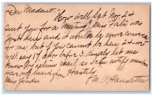 1900 MP Hausletter Letter to L Garnier New York City NY Tarrytown NY Postal Card