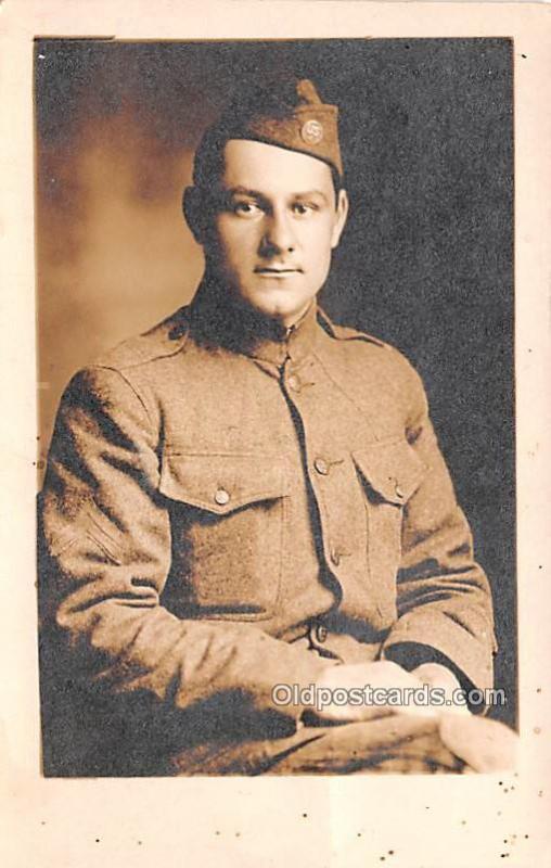 Military Man Military Real Photo Soldier Unused 
