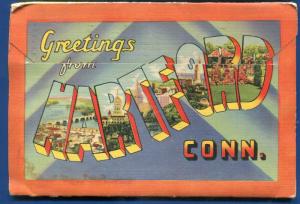Hartford Connecticut conn ct Mutual Bldg Air view postcard folder
