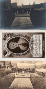 Grave Of Military Dead Belgium Nurse Cavell Execution WW1 3x 1915 Postcard s