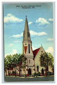 Vintage 1940's Postcard St. John's Episcopal Church Montgomery Alabama