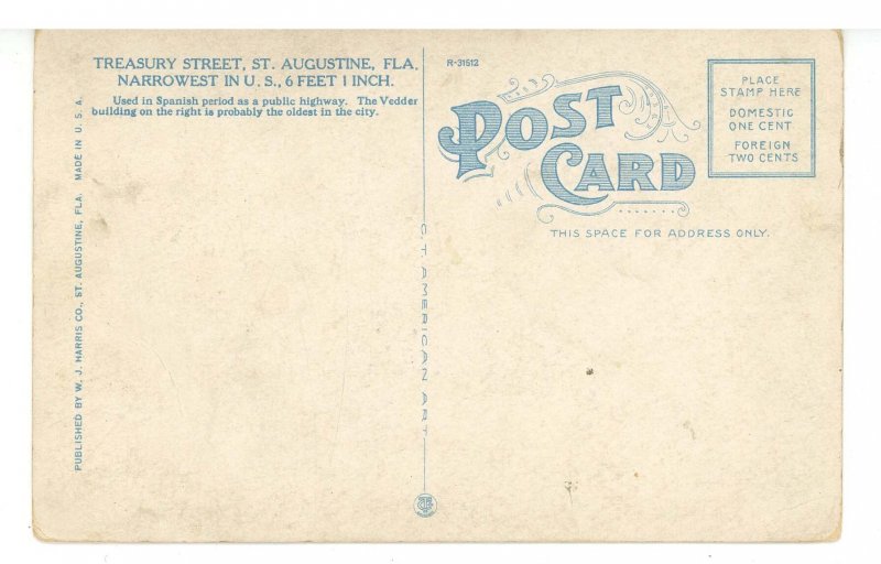 FL - St. Augustine. Treasury Street