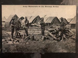 Mint Mexico Revolution RPPC Postcard US Army Manuevers on Borders Soldiers Tents