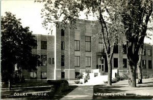 RPPC Waverly Iowa IA Bremer County Courthouse UNP Postcard