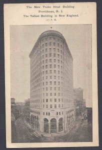 1913 Q2 ON PICTURE P C NEW TURKS HEAD BLDG TALLEST IN NEW ENGLAND, PROVIDENCE RI