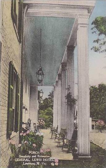 West Virginia Lewisburg Porch General Lewis Hotel Albertype