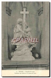 Old Postcard Dreux Chapelle St Louis children Tomb of the Count of Paris