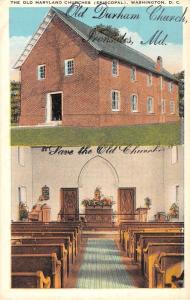 Washington DC Old Maryland Churches Multiview Antique Postcard K102433