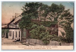 1922 Harper House Exterior Building Robert Harper Ferry West Virginia Postcard