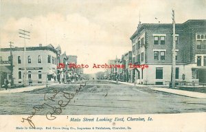 IA, Cherokee, Iowa, Main Street, Looking East, Business Section, Red Cross Pub