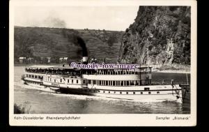 f1282 - German Paddle Steamer - Bismarck , built 1914 - postcard