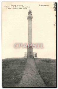 Surroundings of & # 39Ancenis Old Postcard Column of the Duchess of & # 39ang...