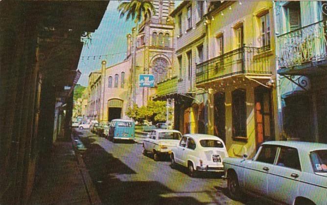 Martinique Fort De France Typical Street Scene