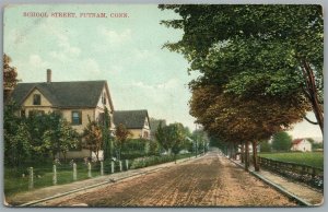 PUTNAM CT SCHOOL STREET ANTIQUE POSTCARD