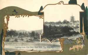 Postcard Japan C-1910 Nara Hotel Art Border roadside occupation 23-3704