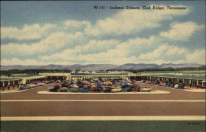 Oak Ridge TN Jackson Square Linen Postcard