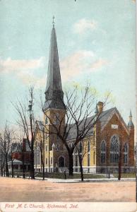 Richmond Indiana First M.E. Church Indianapolis Indiana c1910 Postcard