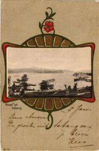 CPA AK INDONESIA DUTCH INDIES - Groet uit Sabang - SUMATRA (a1620)