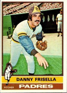 1976 Topps Baseball Card Danny Frisella San Diego Padres sk13515