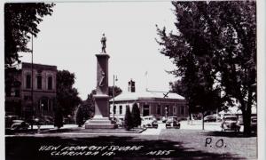 CLARINDA Iowa Ia RPPC Postcard CITY SQUARE Page County