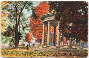 VINTAGE POSTCARD THE LITTLE TRIANON TEMPLE OF LOVE AT VERSAILLES FRANCE SIGNED