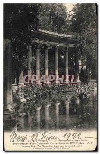 Old Postcard Paris Parc Monceau the Naumachia Large Oval Basin surrounded by ...