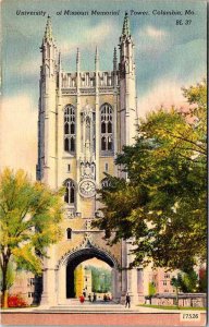 Postcard TOWER SCENE Columbia Missouri MO AM3959