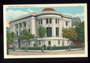 Atlantic City, New Jersey/NJ Postcard, Early View Of Carnegie Library