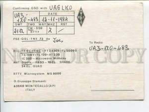 464578 1984 year Italy Montegallo radio QSL card