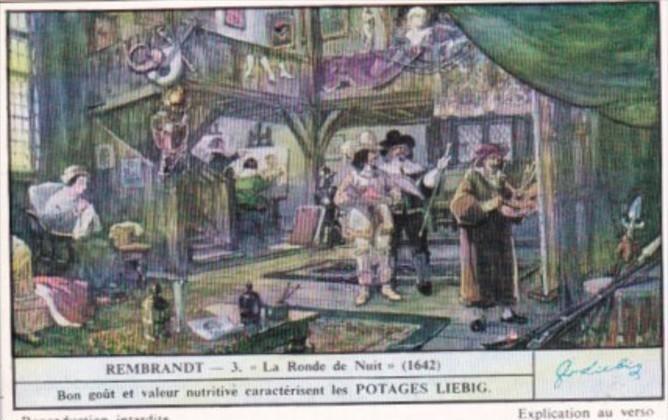 Liebig Trade Card S1481 Rembrandt II No 3 La Ronde de Nuit 1642