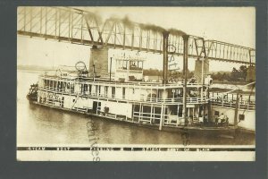 Blair NEBRASKA RP 1910 STEAMBOAT HENRIETTA Steamer MISSOURI RIVER nr Omaha