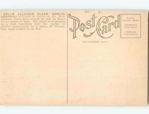 Unused Old Postcard BELLE ALLIANCE PLACE Berlin Germany F5281-22