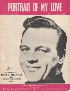 Portrait Of My Love Matt Munro Sheet Music