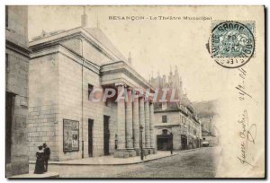 Old Postcard Besancon The Theater News