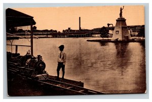 Vintage 1920's Photo Postcard Lake Miniature Railroad Chester Park Cincinnati OH