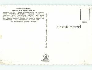 Unused Pre-1980 SATELLITE MOTEL Medicine Hat AB n7509